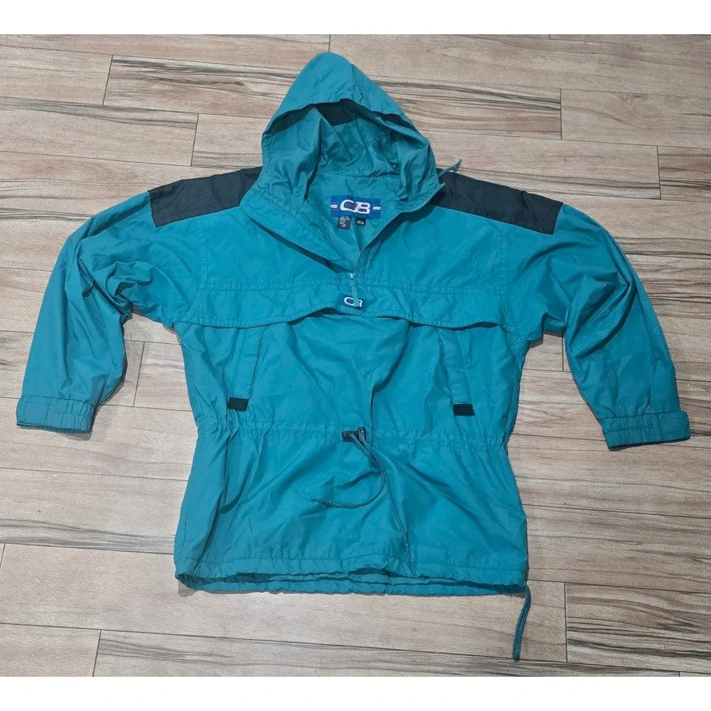 CB Sports Teal Anorak Pullover Training‎ Shell Jacket Unisex LGE